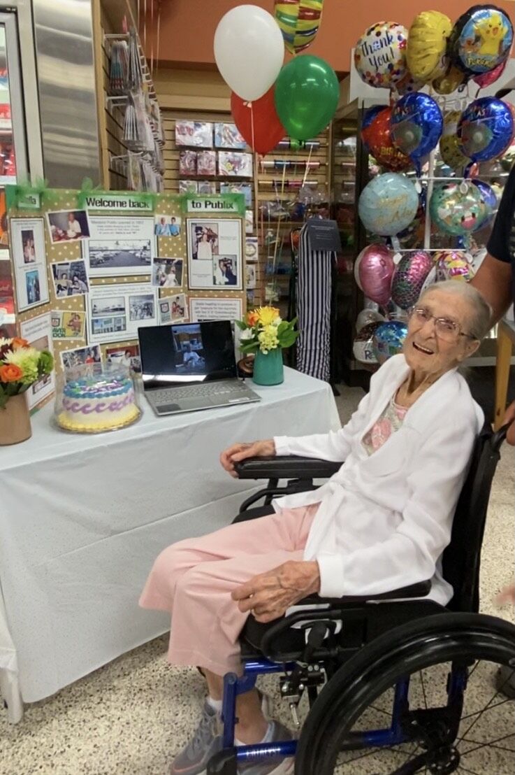 Madeira Beach Publix welcomes back 99-year-old loyal patron